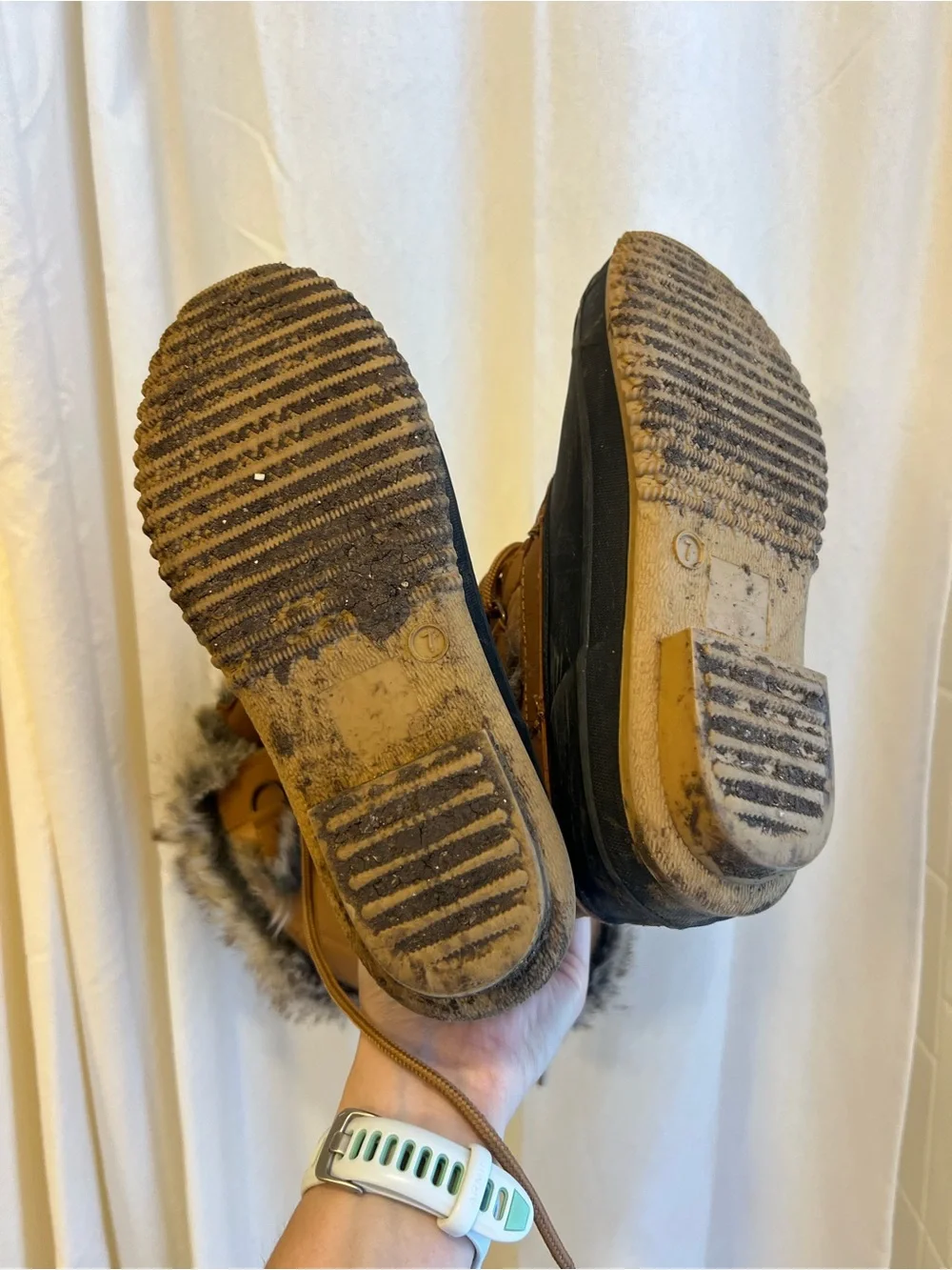 Faux Fur Trimmed Tan Winter Boot